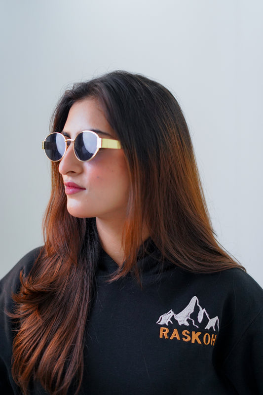 Mock Neck Quarter Zip Sweatshirt.
