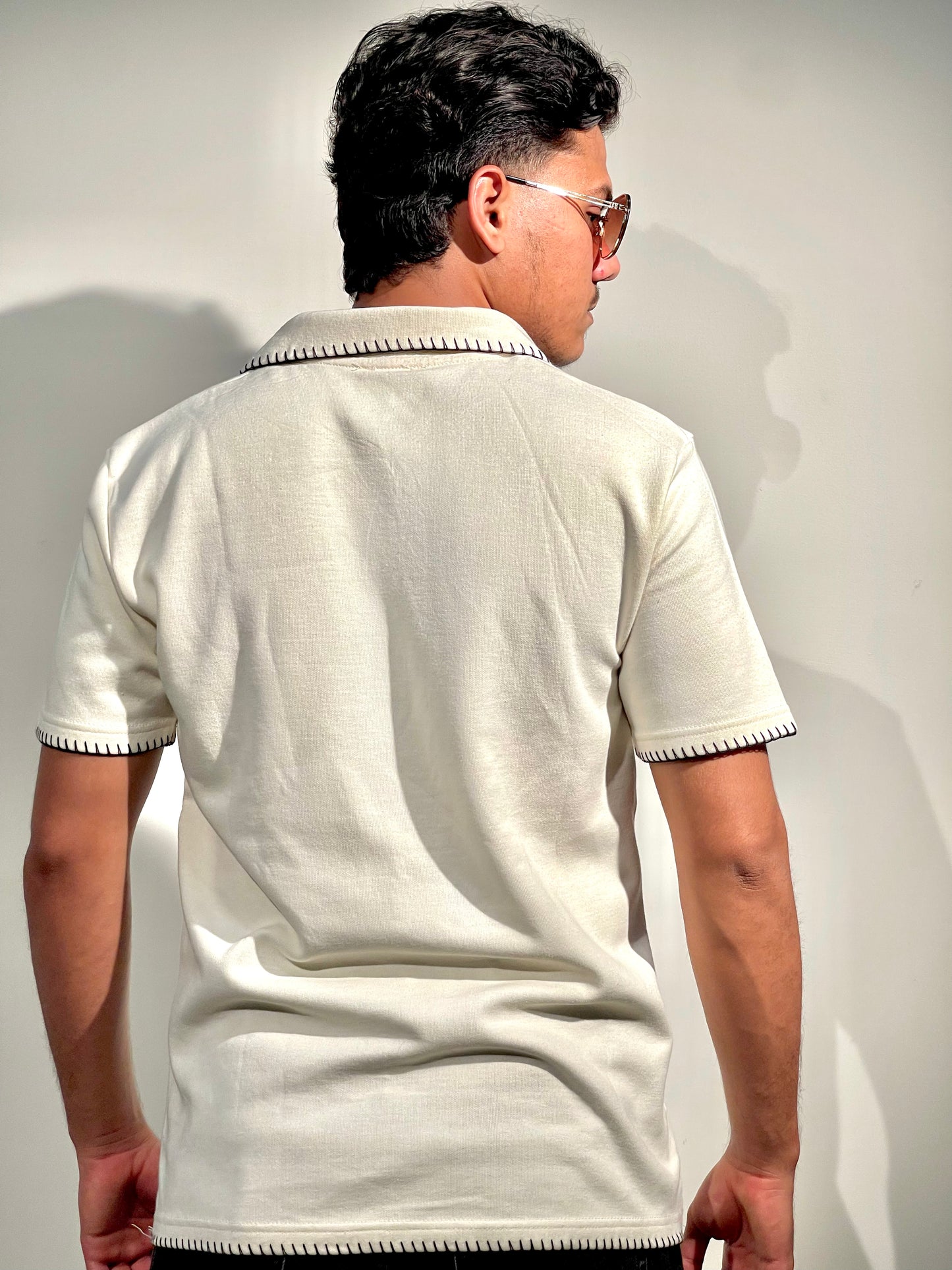 Raskoh  Signature Contrast Stitch Polo | Premium Cotton Polo Shirt for Men